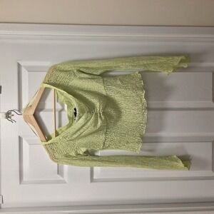 NWT - Silence + Noise Delphine Semi-Sheer Lace Top